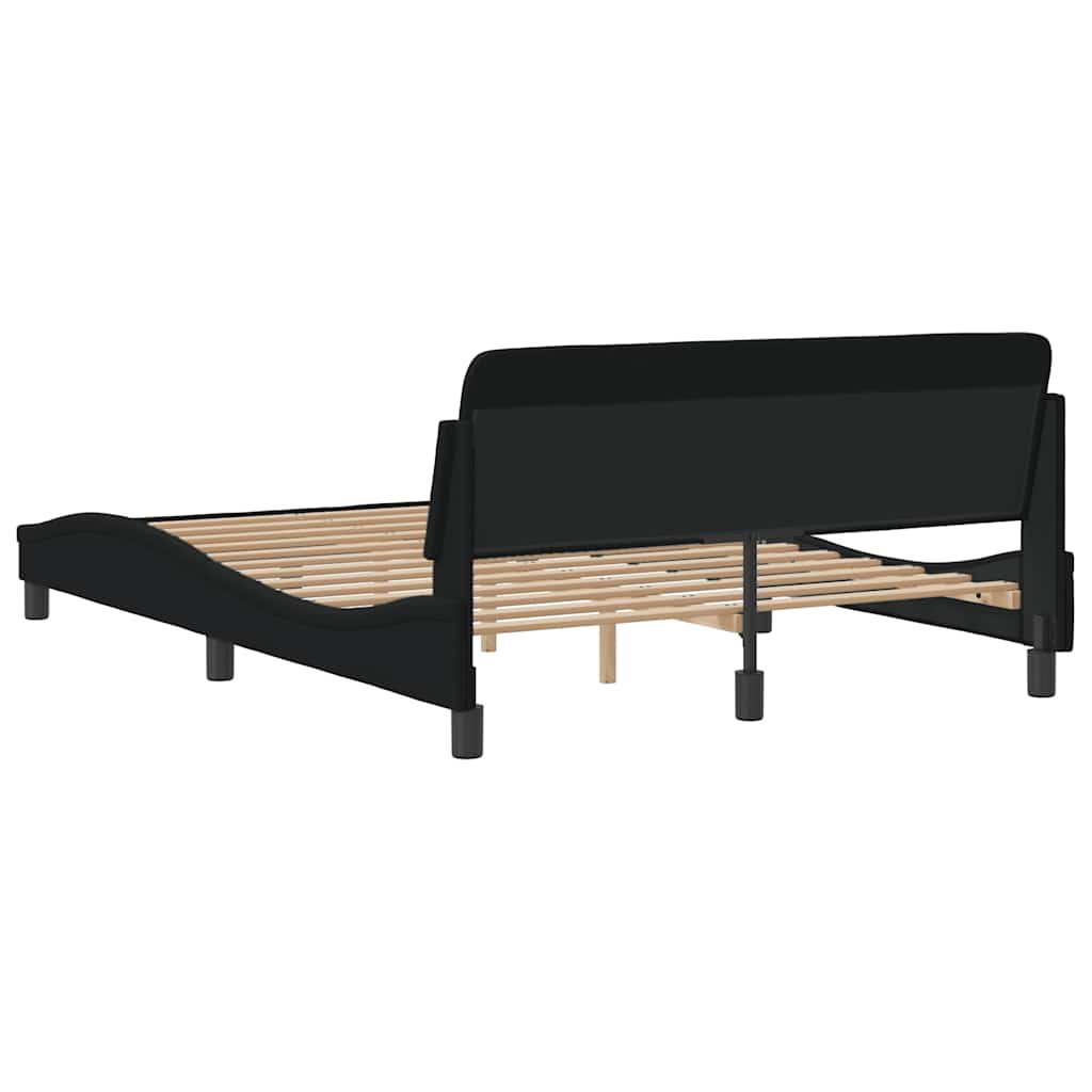 sengeramme Dover 140x190 cm stof sort