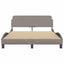 sengeramme Dover 140x190 cm stof gråbrun