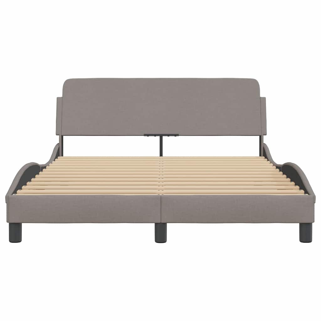 sengeramme Dover 140x190 cm stof gråbrun