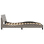 sengeramme Dover 140x190 cm stof gråbrun