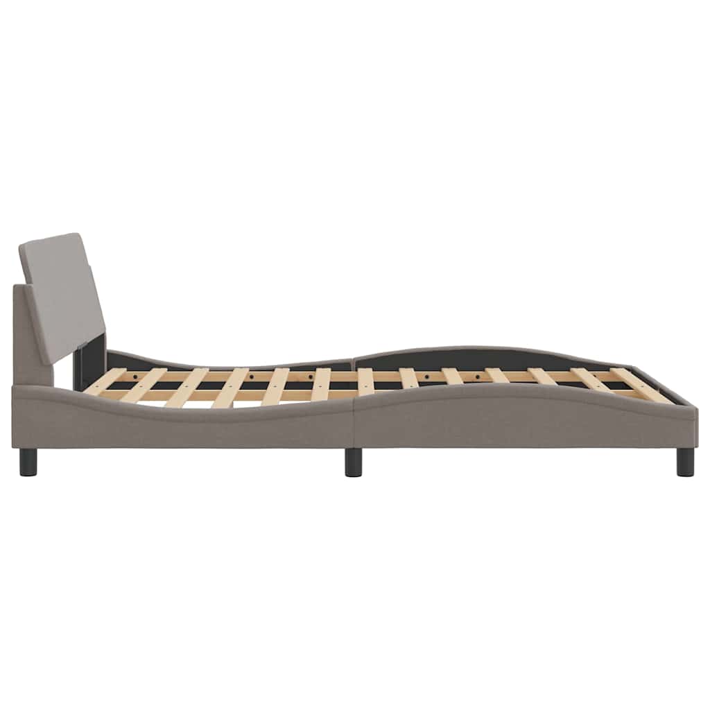 sengeramme Dover 140x190 cm stof gråbrun