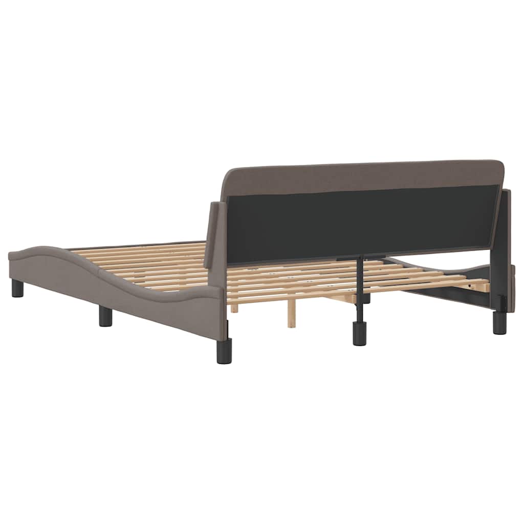 sengeramme Dover 140x190 cm stof gråbrun