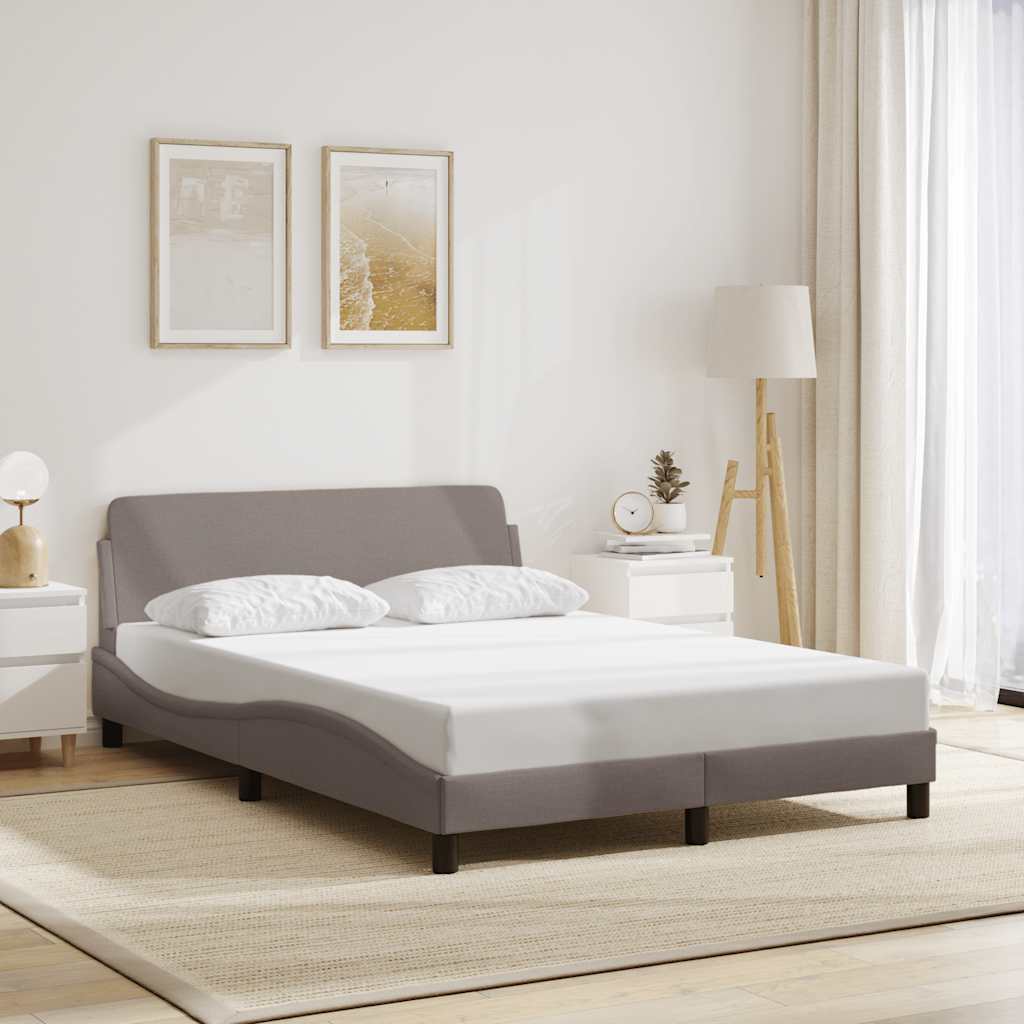 sengeramme Dover 140x190 cm stof gråbrun
