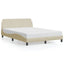 sengeramme Dover 140x190 cm stof cremefarvet