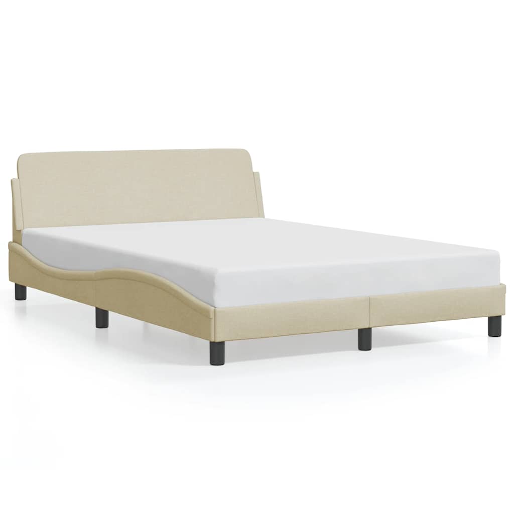 sengeramme Dover 140x190 cm stof cremefarvet