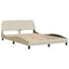 sengeramme Dover 140x190 cm stof cremefarvet