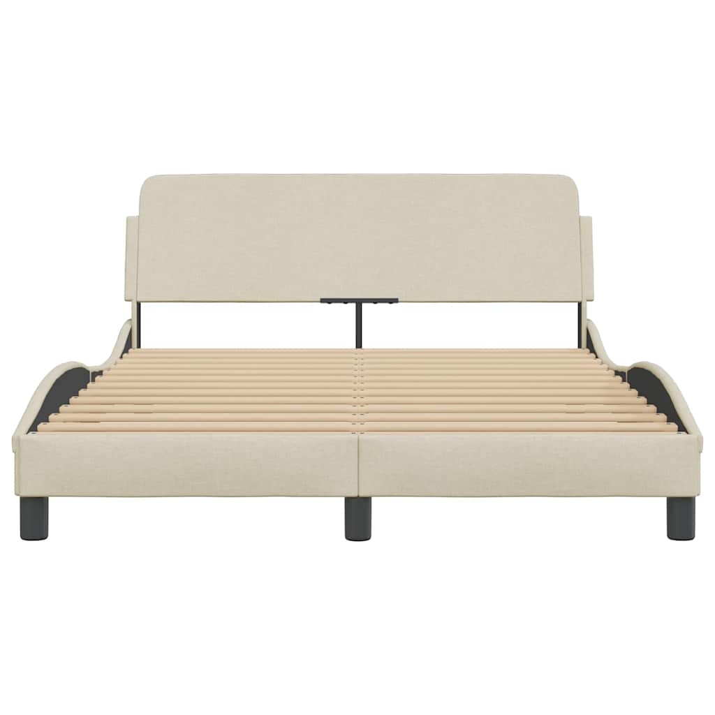 sengeramme Dover 140x190 cm stof cremefarvet