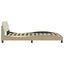 sengeramme Dover 140x190 cm stof cremefarvet
