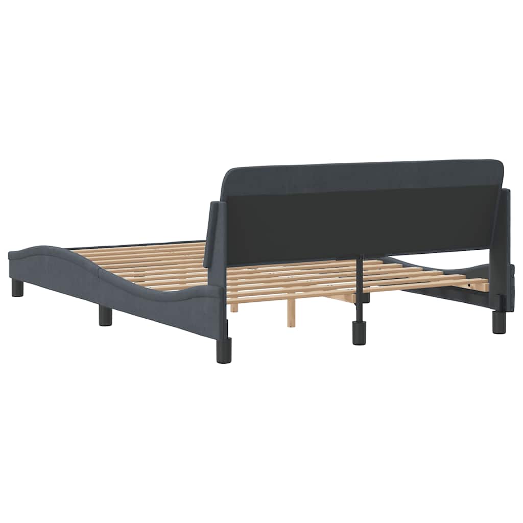 sengeramme Dover Mørkegrå 140x190 cm Fløjl