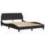 sengeramme Dover Sort 140x190 cm Fløjl