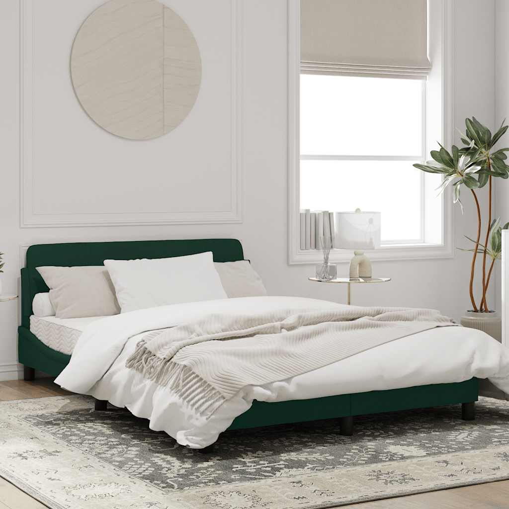 sengeramme Dover Mørkegrøn 140x190 cm Fløjl
