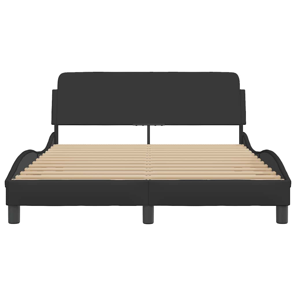 sengeramme Dover 140x190 cm kunstlæder sort