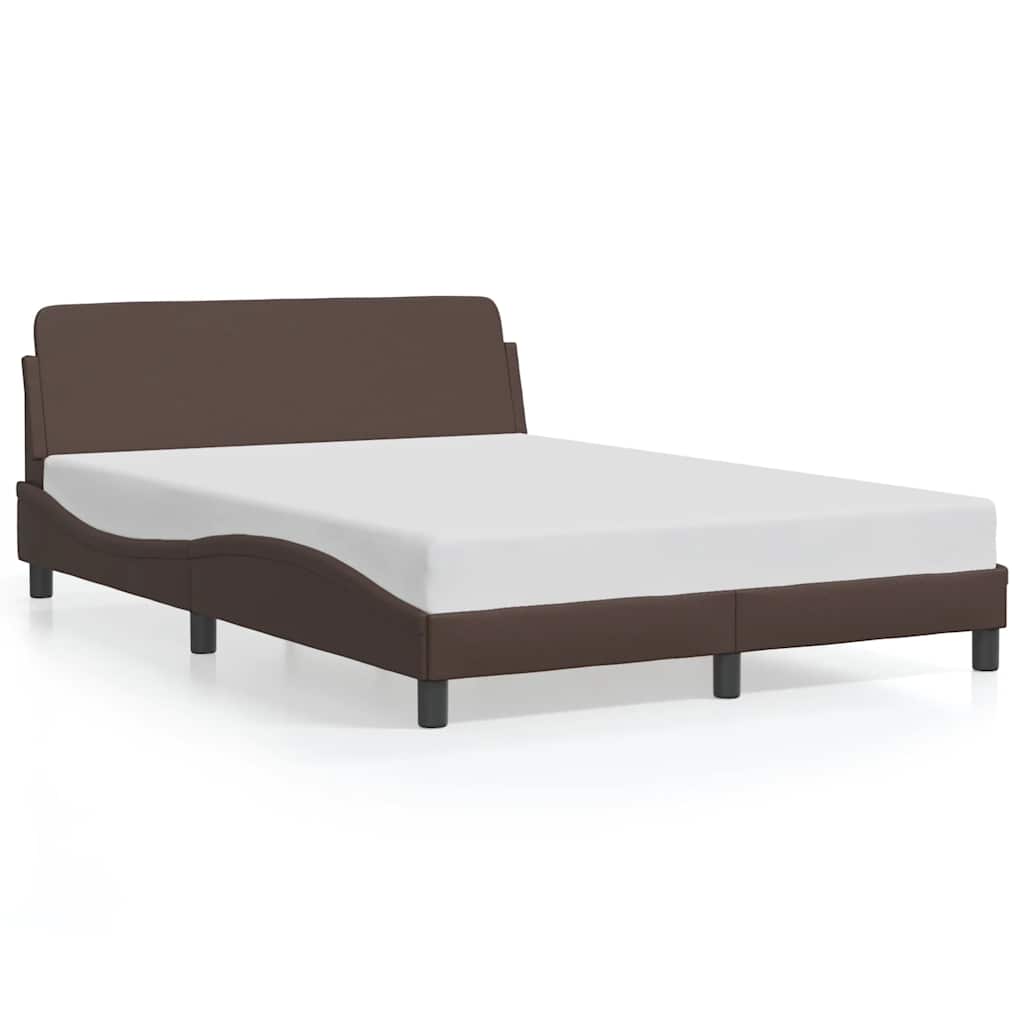 sengeramme Dover 140x190 cm kunstlæder brun