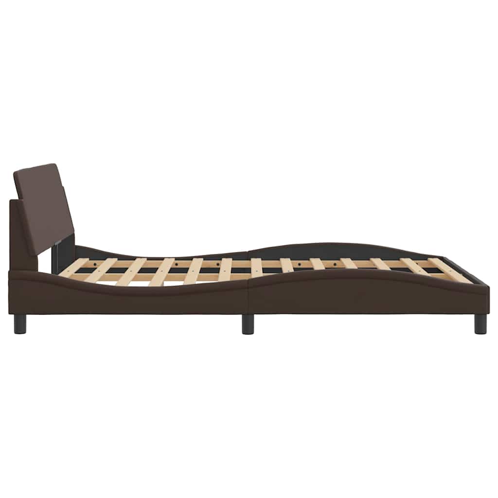 sengeramme Dover 140x190 cm kunstlæder brun