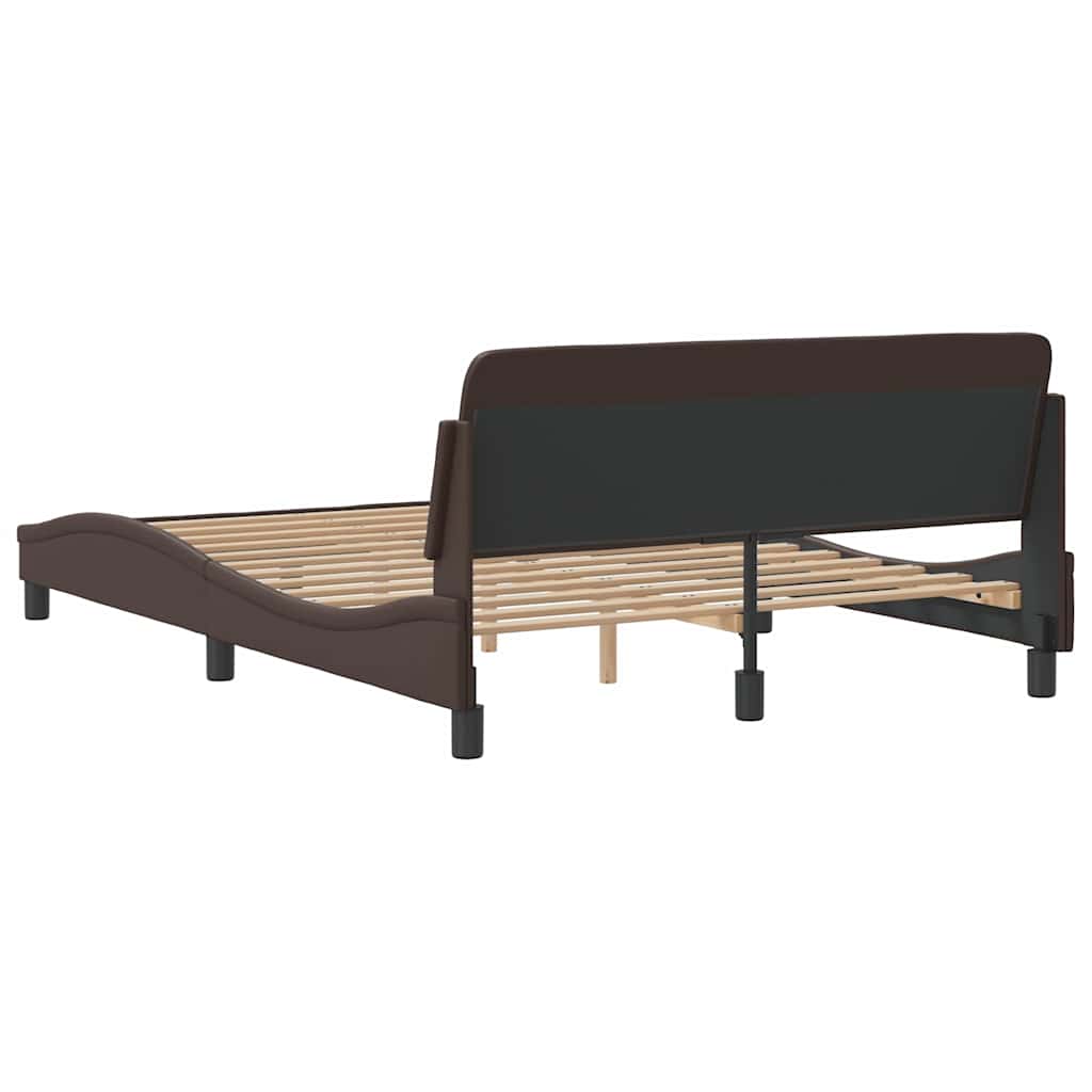 sengeramme Dover 140x190 cm kunstlæder brun