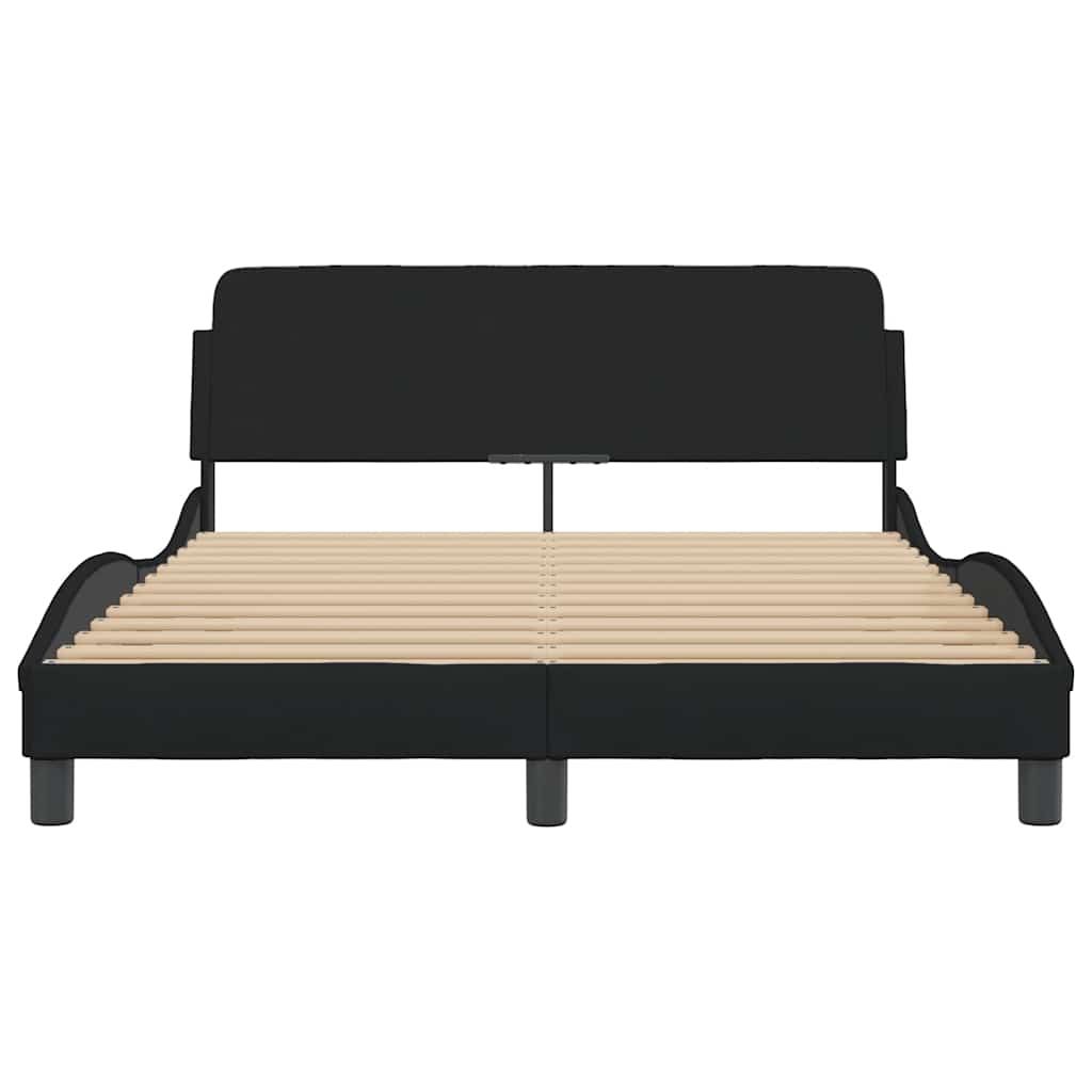 sengeramme Dover 140x200 cm stof sort