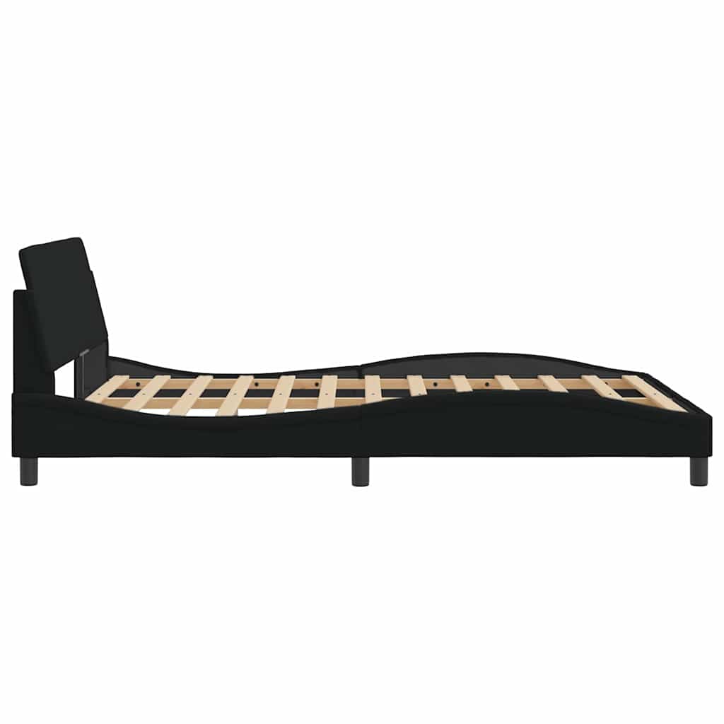 sengeramme Dover 140x200 cm stof sort