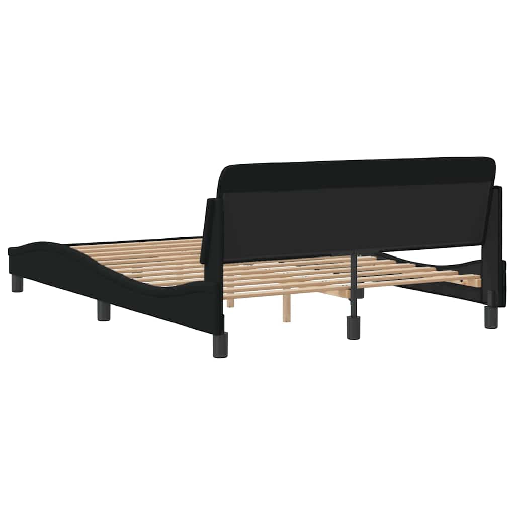 sengeramme Dover 140x200 cm stof sort