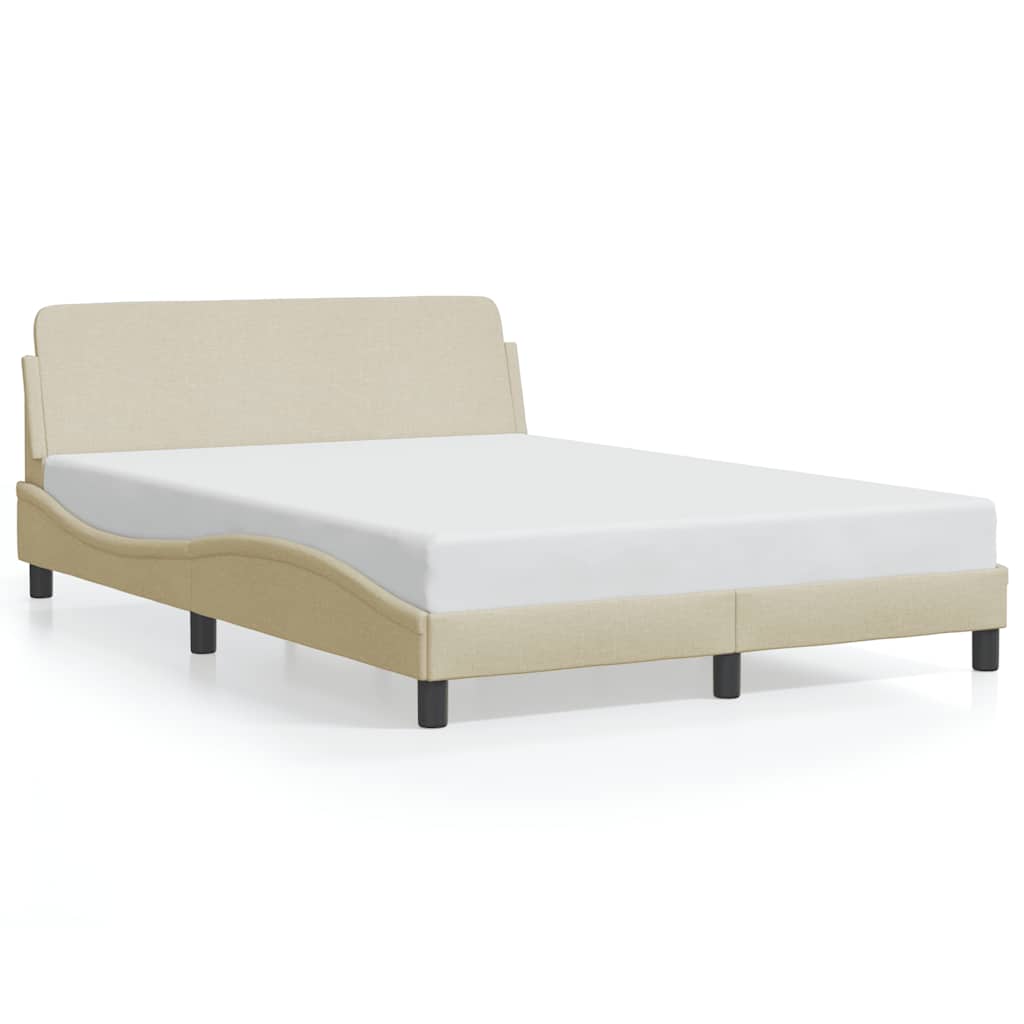 sengeramme Dover 140x200 cm stof cremefarvet