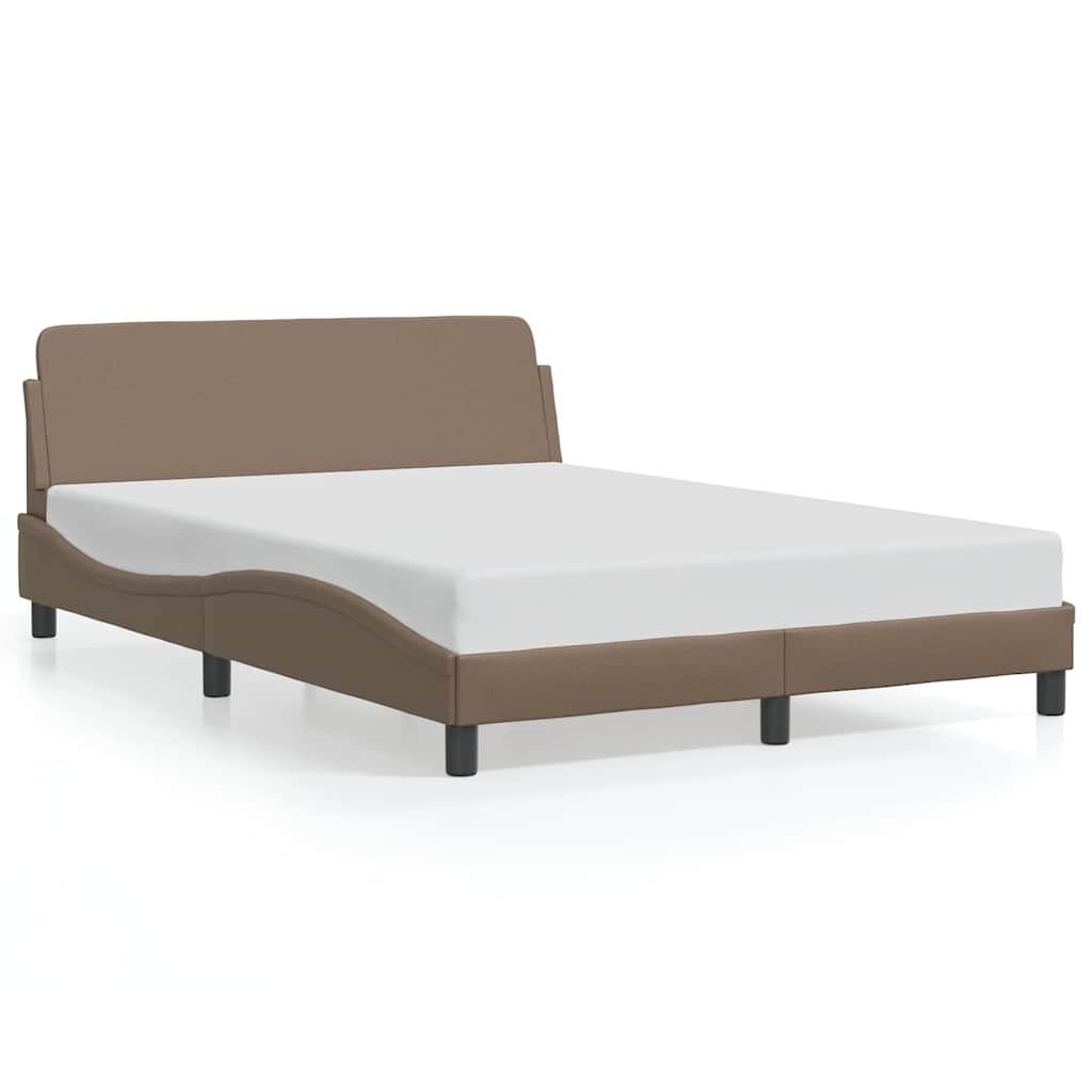 sengeramme Dover 140x200 cm kunstlæder cappuccinofarvet