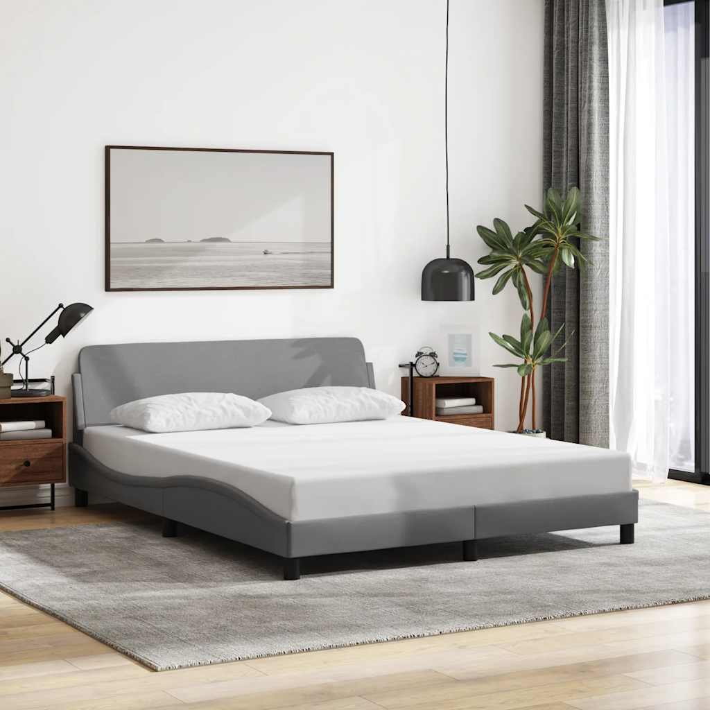 sengeramme Dover 160x200 cm stof lysegrå
