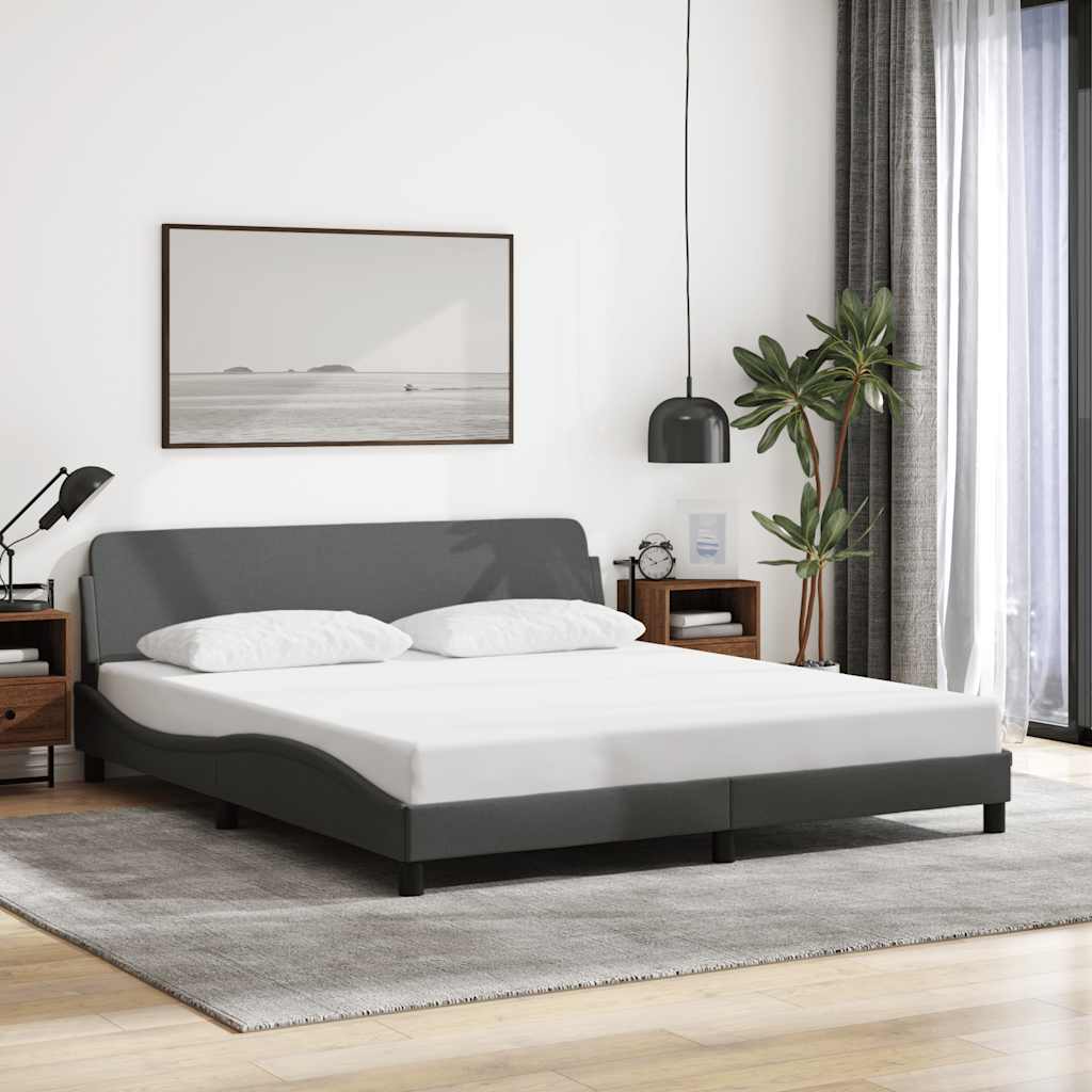 sengeramme Dover 160x200 cm stof mørkegrå