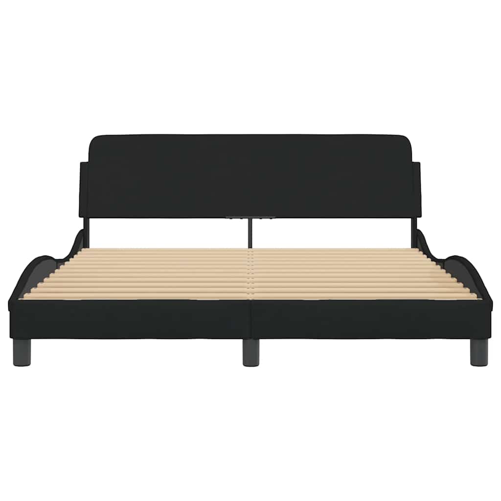 sengeramme Dover 160x200 cm stof sort