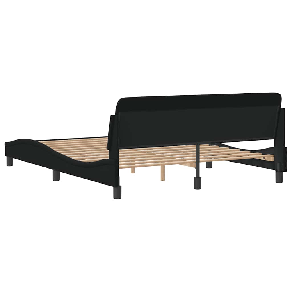 sengeramme Dover 160x200 cm stof sort