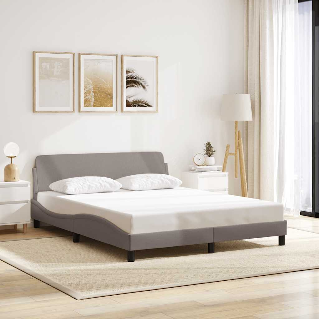 sengeramme Dover 160x200 cm stof gråbrun
