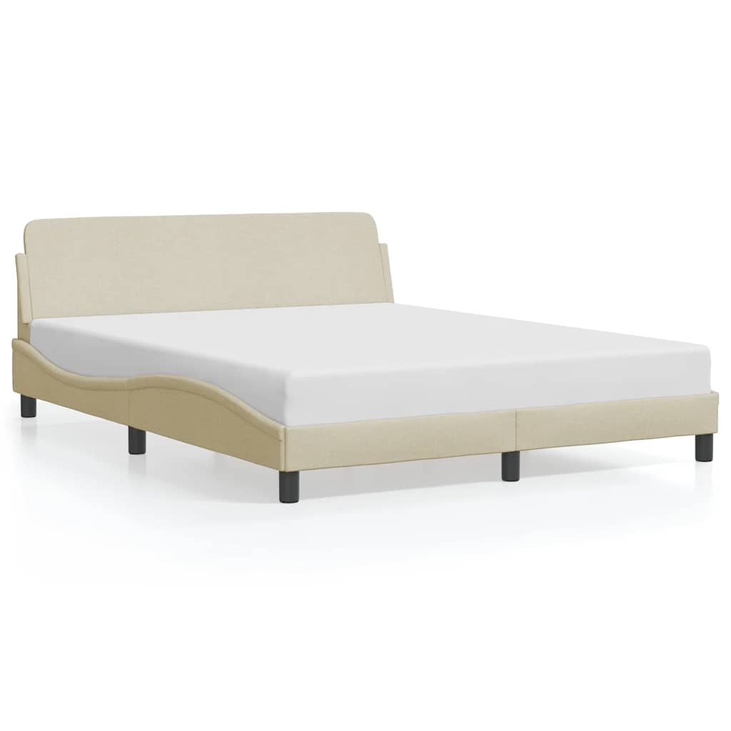 sengeramme Dover 160x200 cm stof cremefarvet