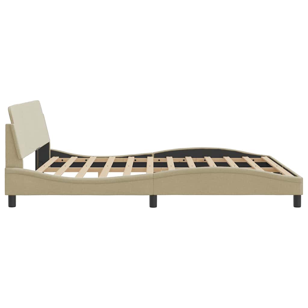 sengeramme Dover 160x200 cm stof cremefarvet