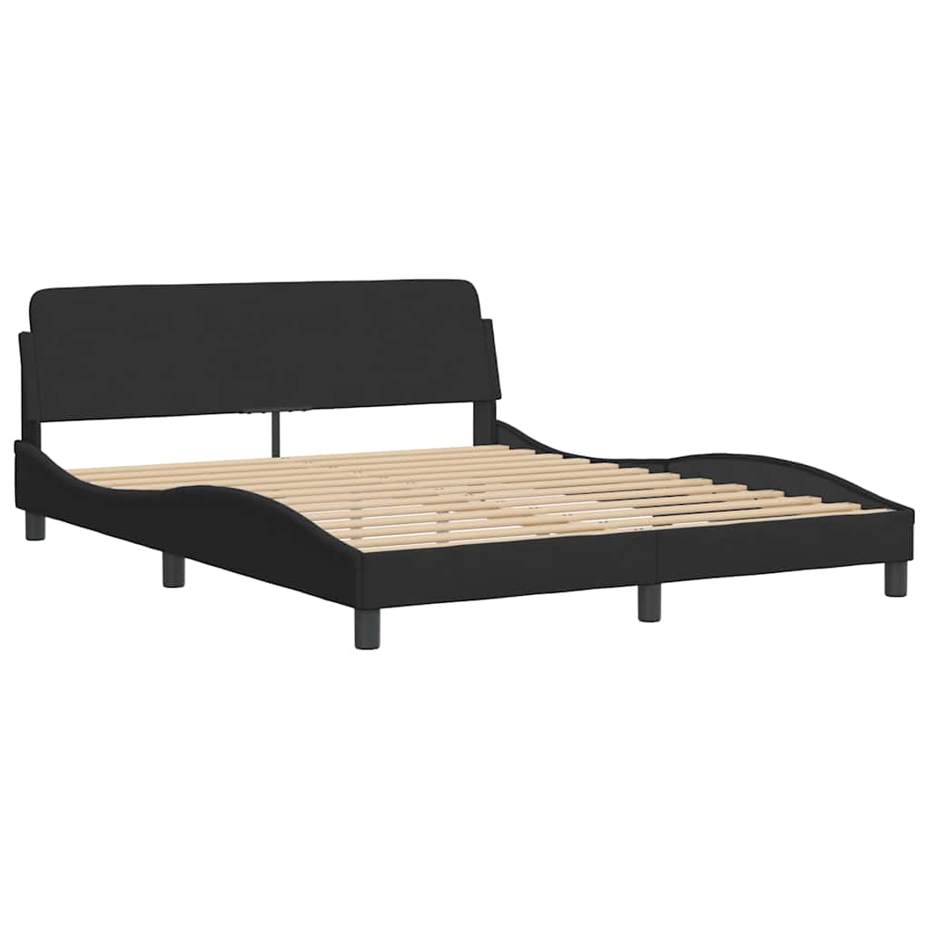 sengeramme Dover Sort 160x200 cm Fløjl