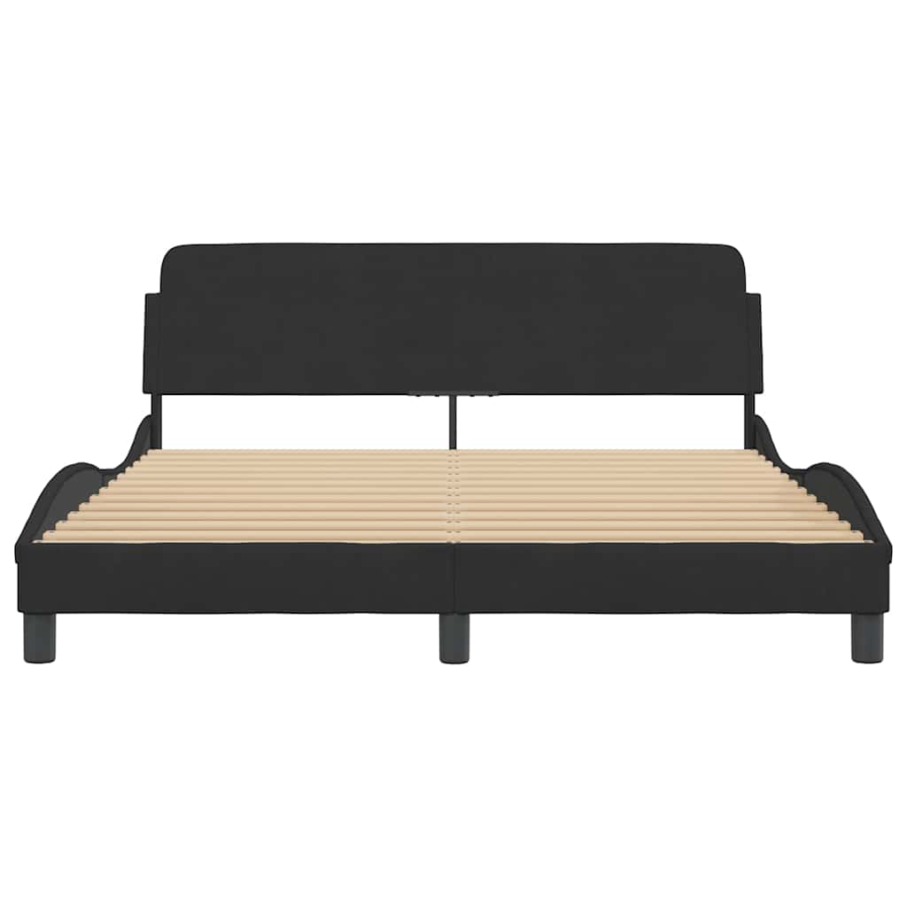 sengeramme Dover Sort 160x200 cm Fløjl