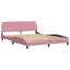 sengeramme med sengegavl Dover Pink 160x200 cm Fløjl