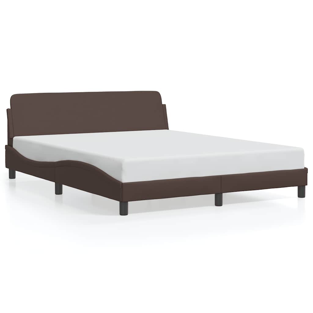 sengeramme Dover 160x200 cm kunstlæder brun