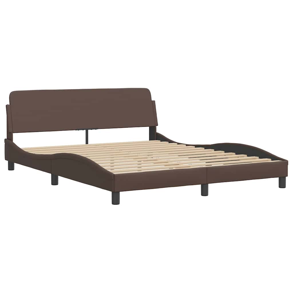 sengeramme Dover 160x200 cm kunstlæder brun
