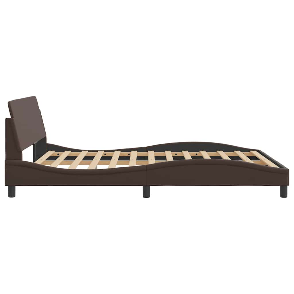 sengeramme Dover 160x200 cm kunstlæder brun