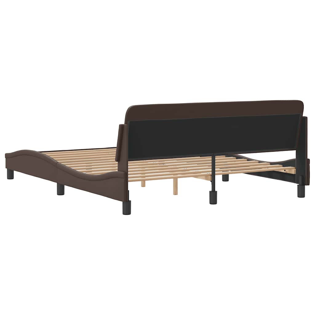 sengeramme Dover 160x200 cm kunstlæder brun