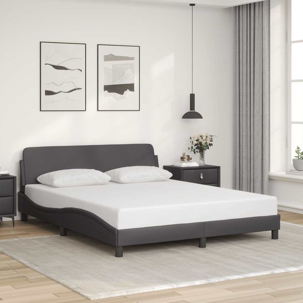 sengeramme Dover 160x200 cm kunstlæder grå