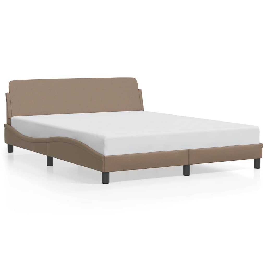 sengeramme Dover 160x200 cm kunstlæder cappuccinofarvet