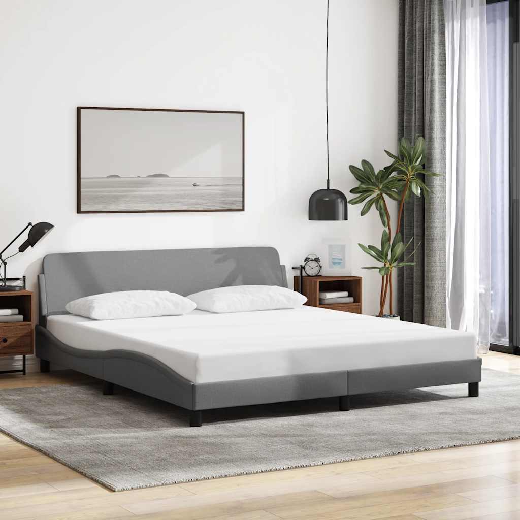sengeramme Dover 180x200 cm stof lysegrå