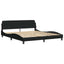 sengeramme Dover 180x200 cm stof sort