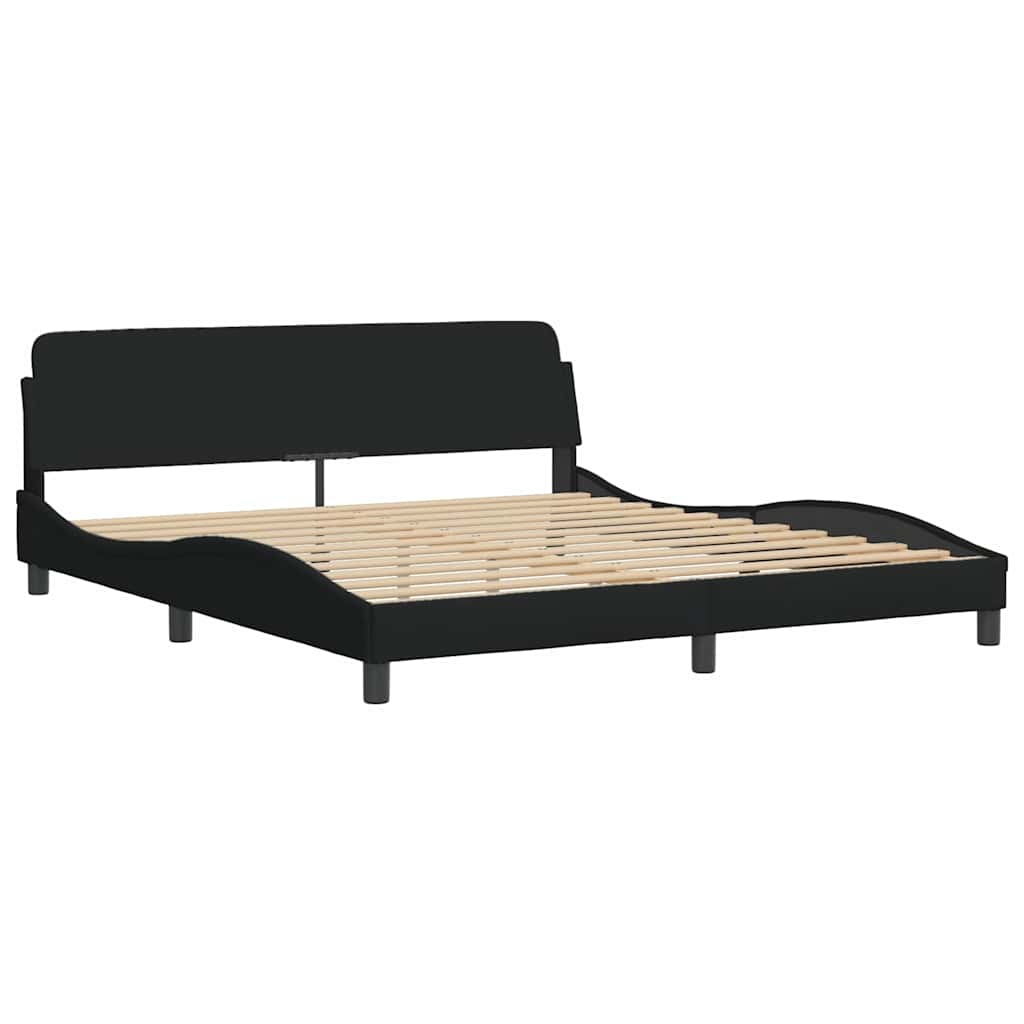 sengeramme Dover 180x200 cm stof sort