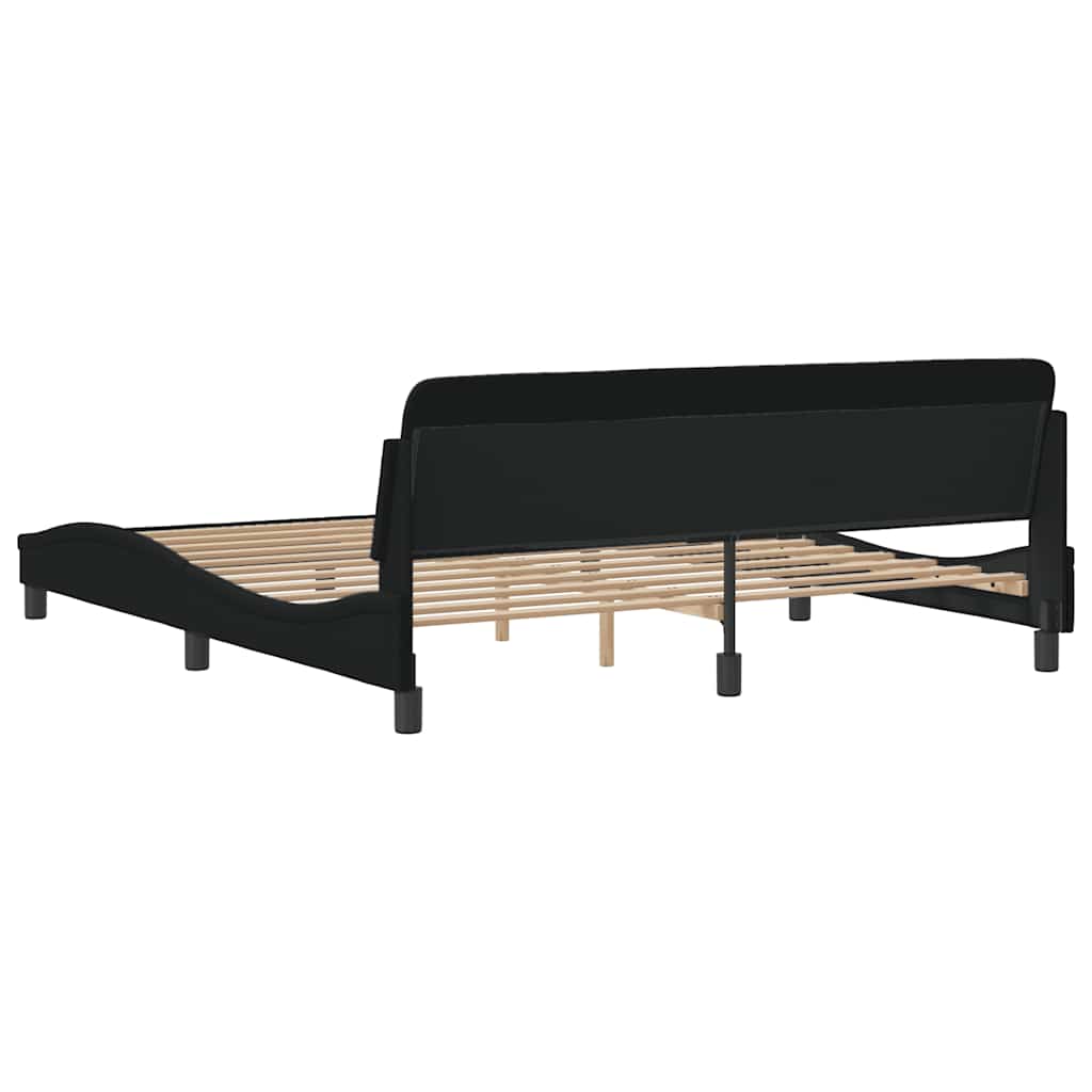 sengeramme Dover 180x200 cm stof sort