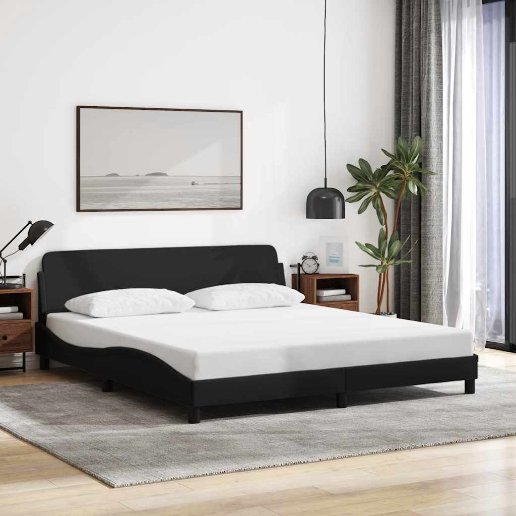 sengeramme Dover 180x200 cm stof sort