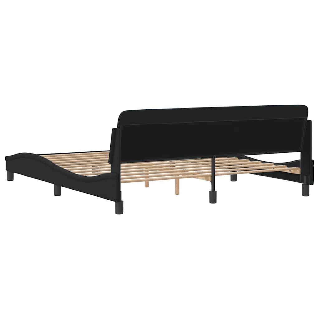 sengeramme Dover Sort 180x200 cm Fløjl
