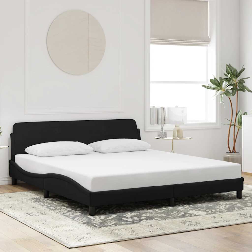 sengeramme Dover Sort 180x200 cm Fløjl