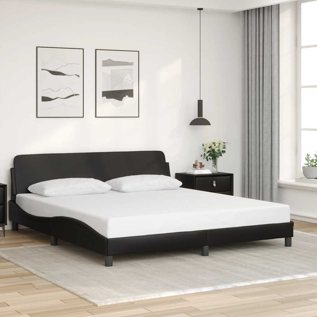 sengeramme Dover 180x200 cm kunstlæder sort