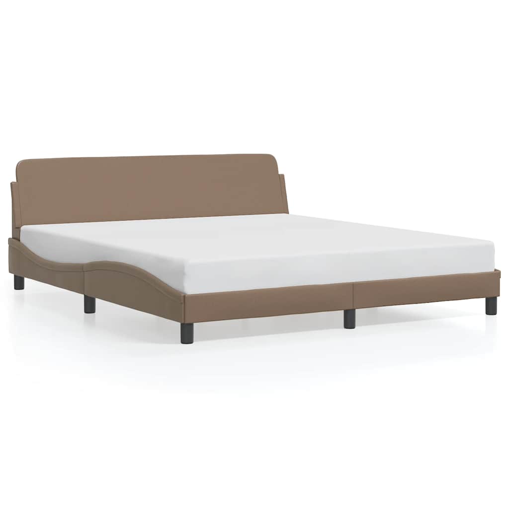 sengeramme Dover 180x200 cm kunstlæder cappuccinofarvet