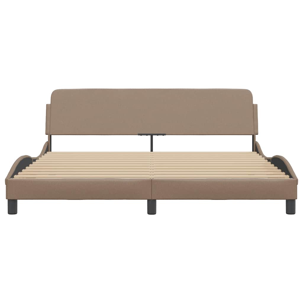 sengeramme Dover 180x200 cm kunstlæder cappuccinofarvet